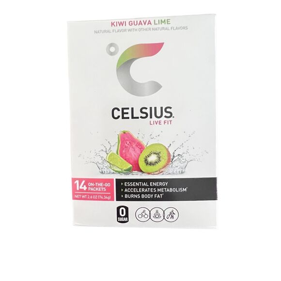 CELSIUS On The Go Energy Drink Mix, Kiwi, Guava, lime(14 Stick Pack) - Picture 6 of 10
